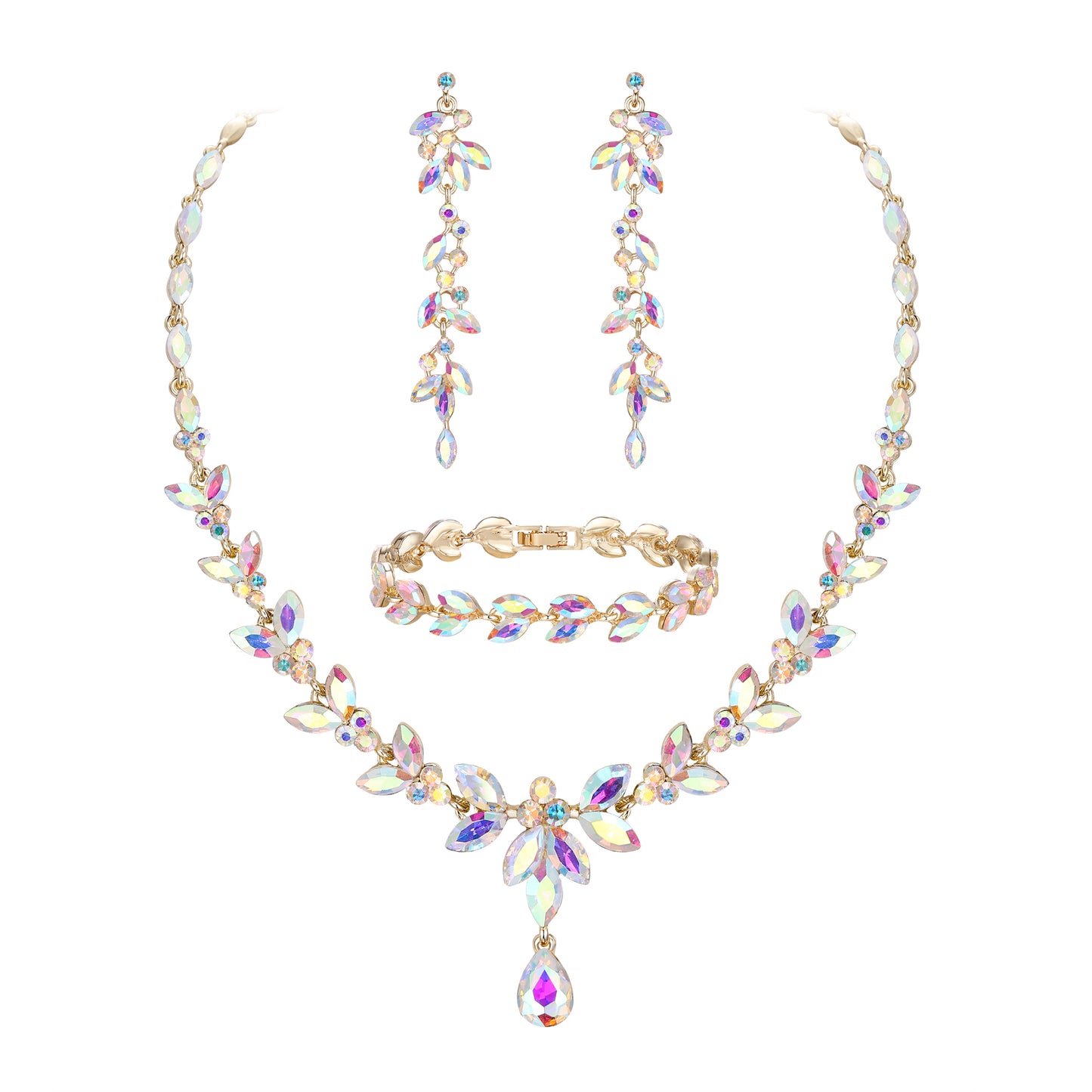 13891 EVER FAITH Austrian Crystal Bridal Bridesmaid Jewelry Sets