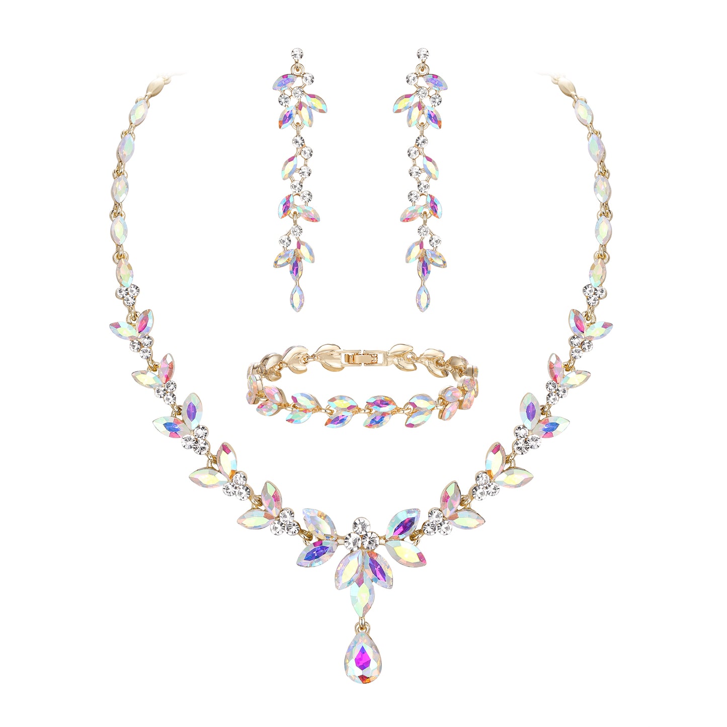 13891 EVER FAITH Austrian Crystal Bridal Bridesmaid Jewelry Sets